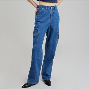 The Frankie Shop Kai Cargo Denim Size M